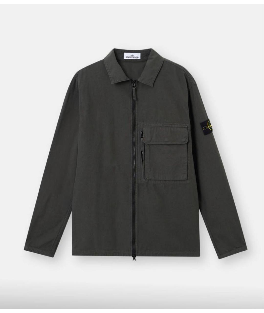 STONE ISLAND Антрацитовая хлопковая куртка, фото 6