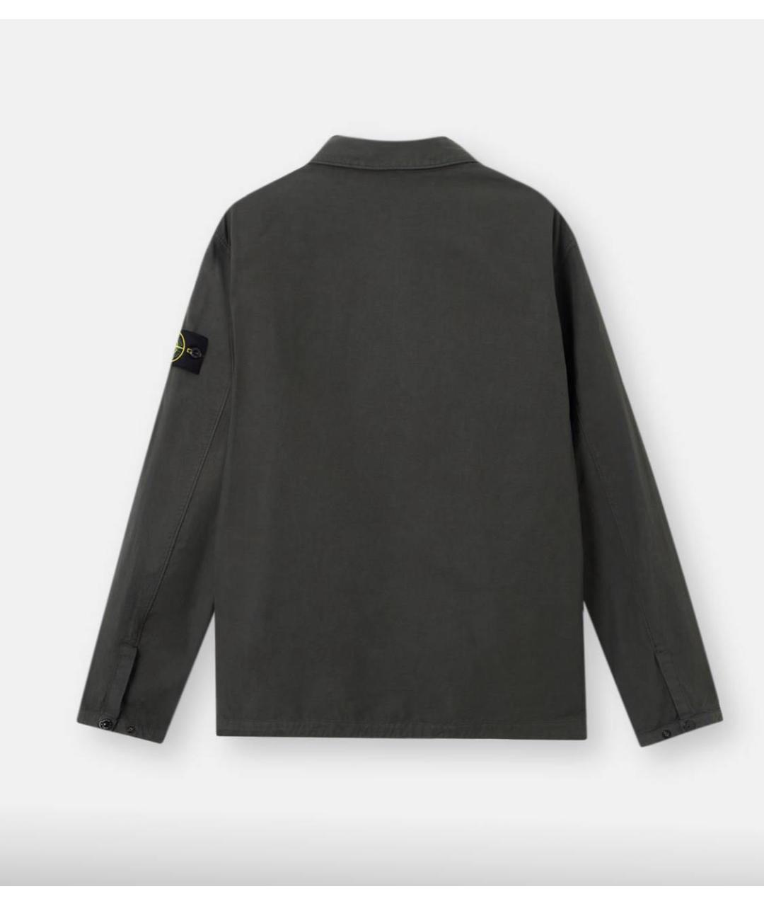 STONE ISLAND Антрацитовая хлопковая куртка, фото 2