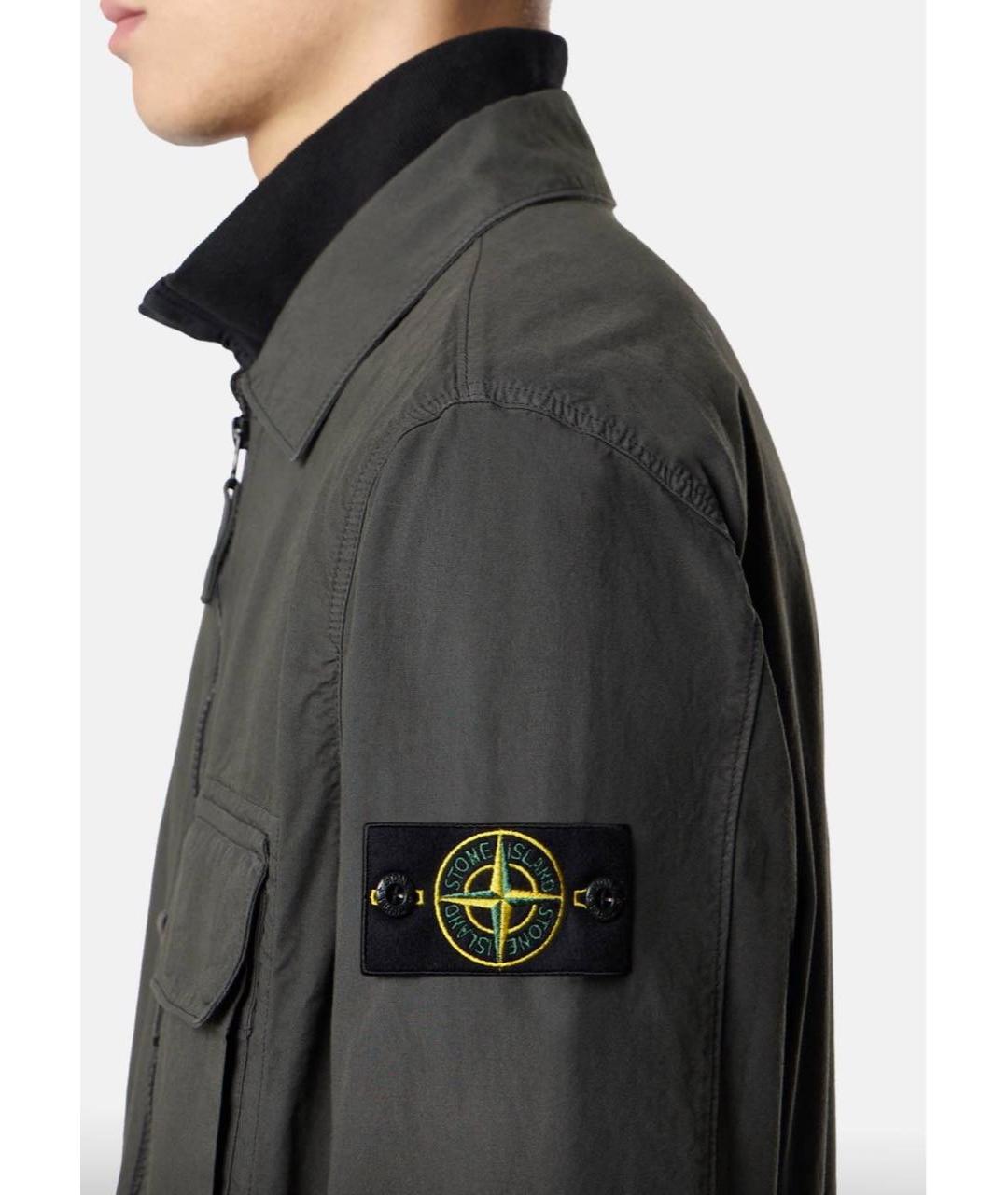 STONE ISLAND Антрацитовая хлопковая куртка, фото 4