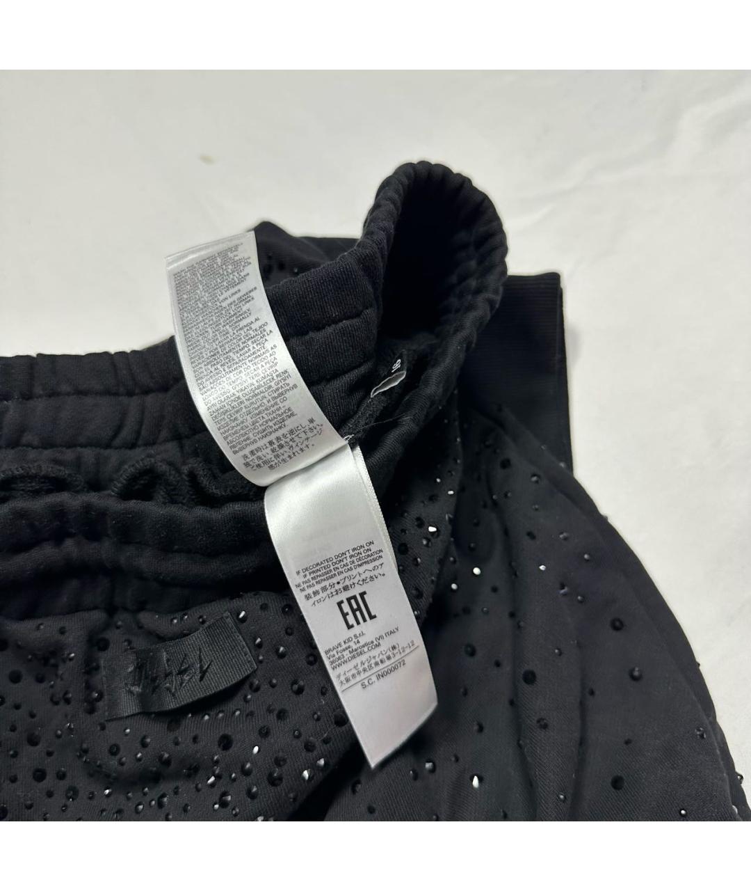 DIESEL Черная хлопковая юбка мини, фото 6