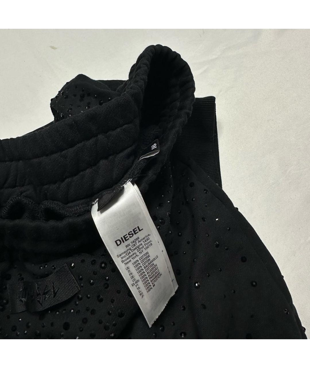 DIESEL Черная хлопковая юбка мини, фото 5