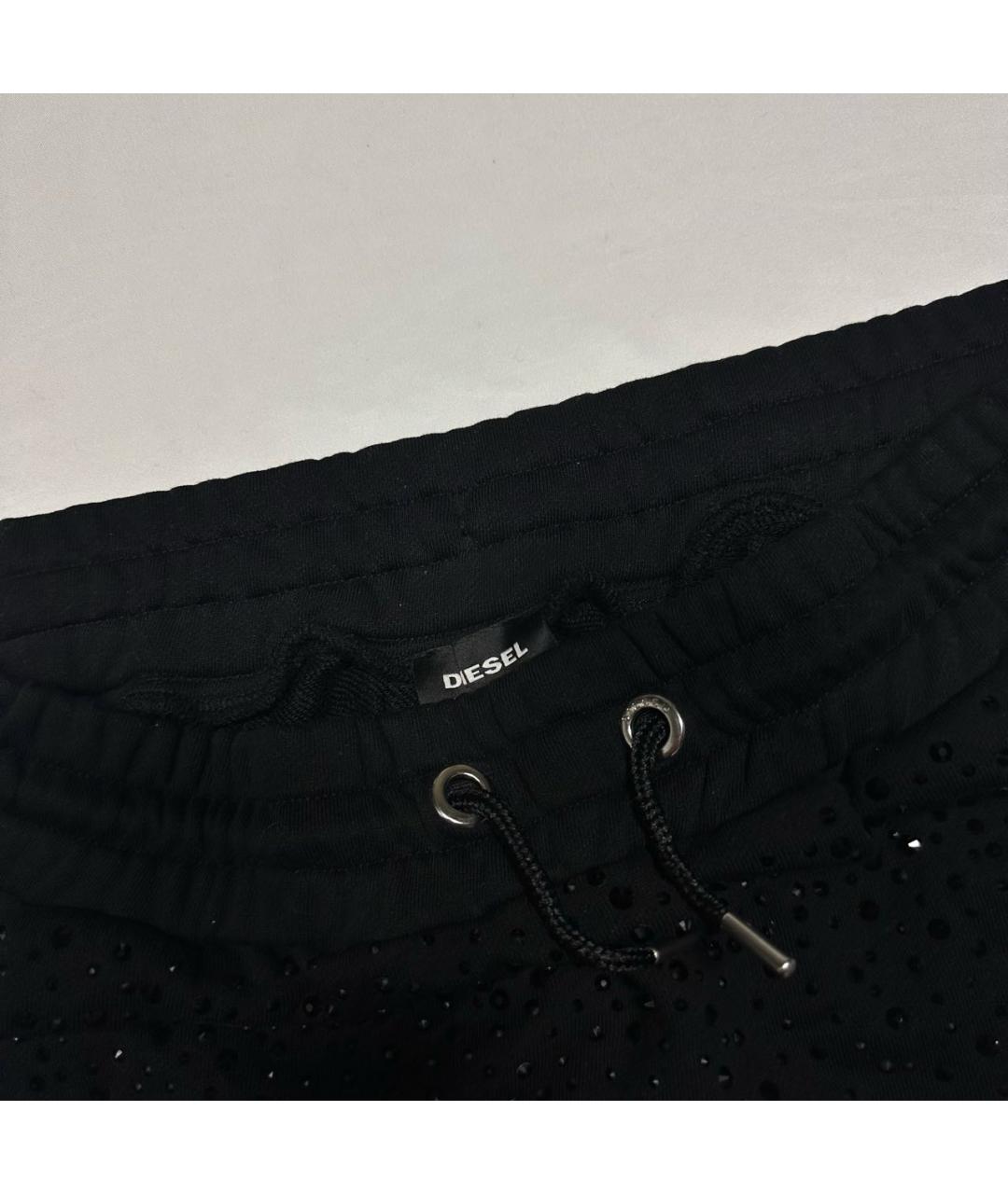 DIESEL Черная хлопковая юбка мини, фото 4
