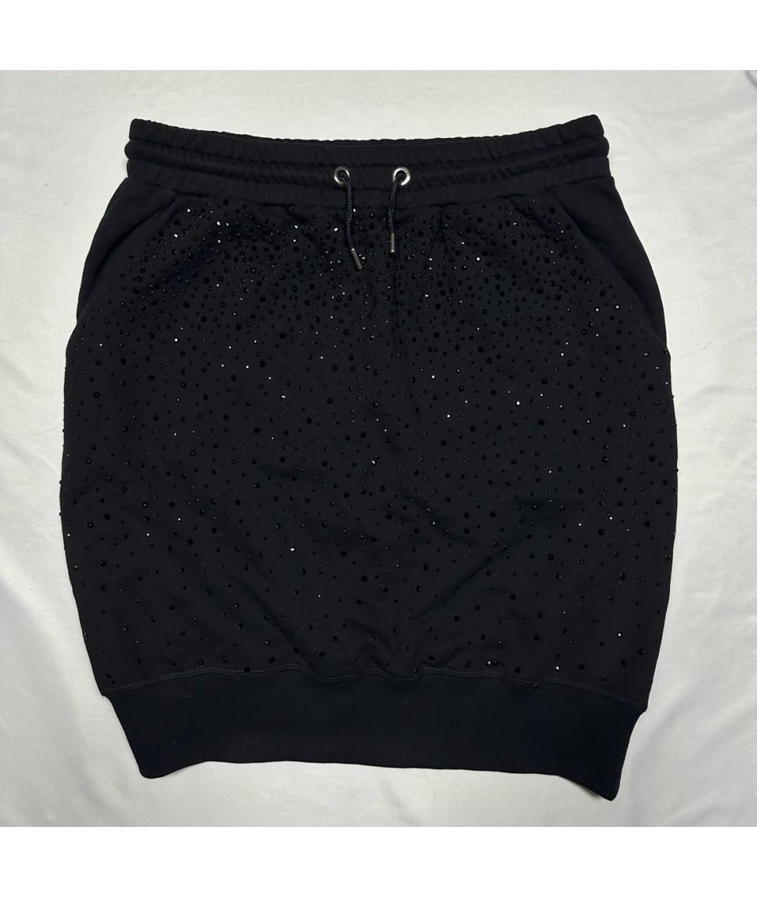 DIESEL Черная хлопковая юбка мини, фото 8