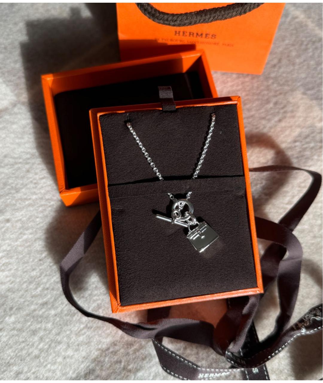 HERMES Серебряная серебряная подвеска, фото 3