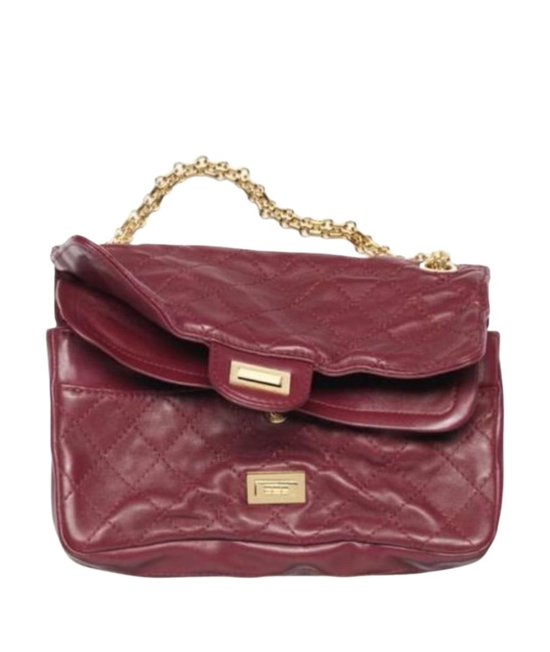 CHANEL Бордовая кожаная сумка через плечо, фото 1