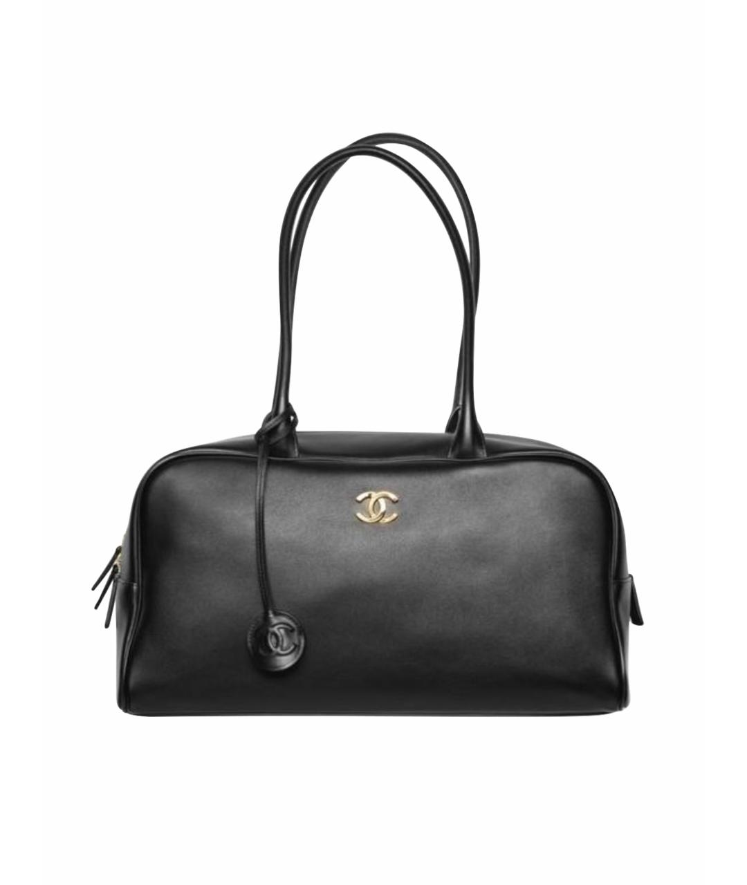 CHANEL Черная кожаная сумка на плечо, фото 1