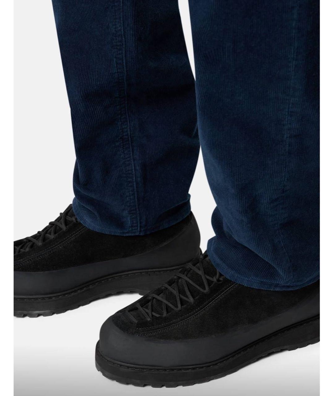 STONE ISLAND Темно-синие хлопковые прямые джинсы, фото 4