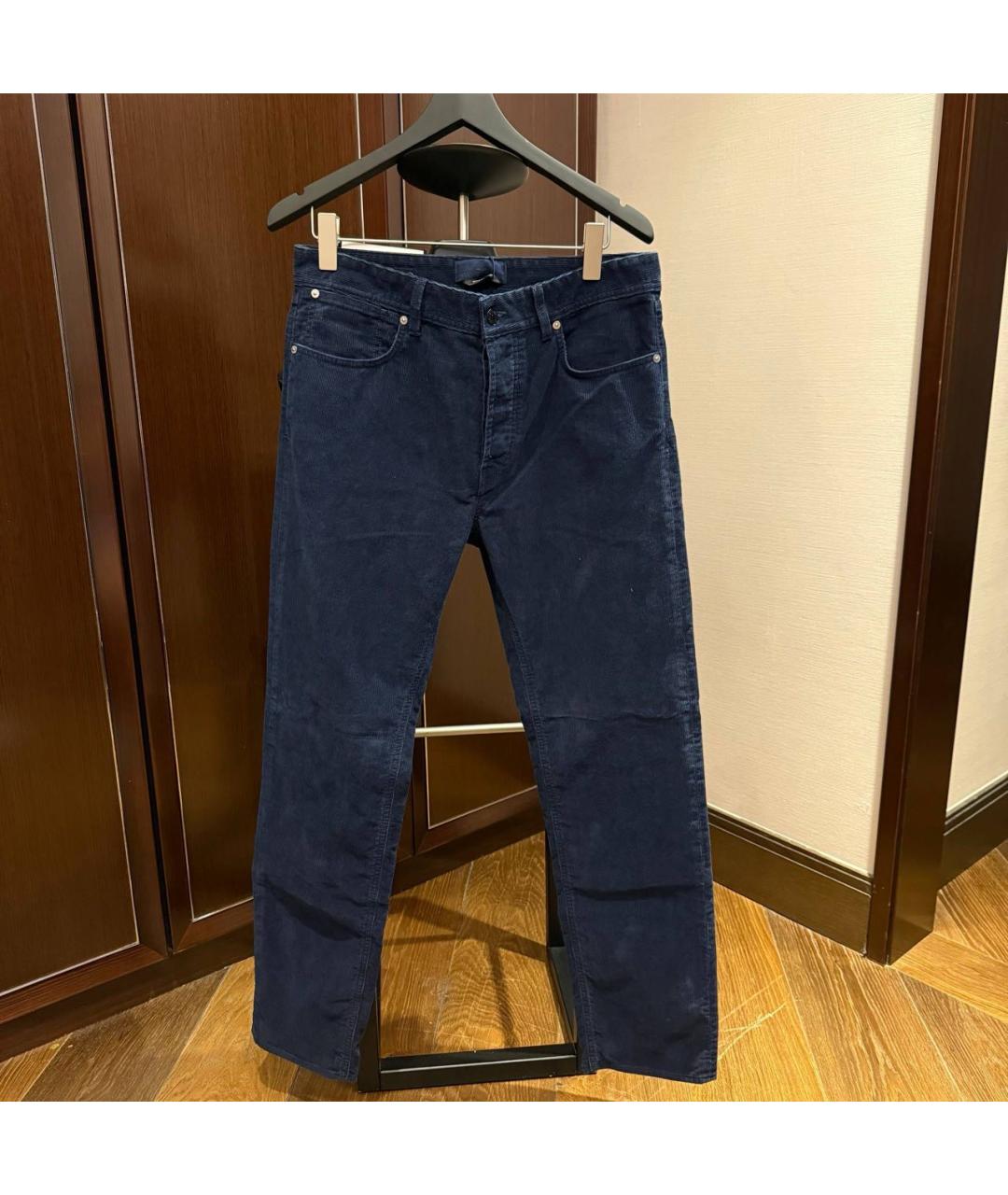 STONE ISLAND Темно-синие хлопковые прямые джинсы, фото 6