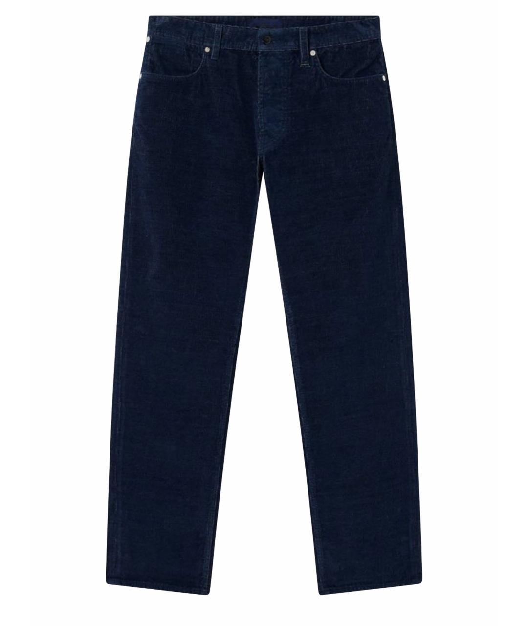 STONE ISLAND Темно-синие хлопковые прямые джинсы, фото 1