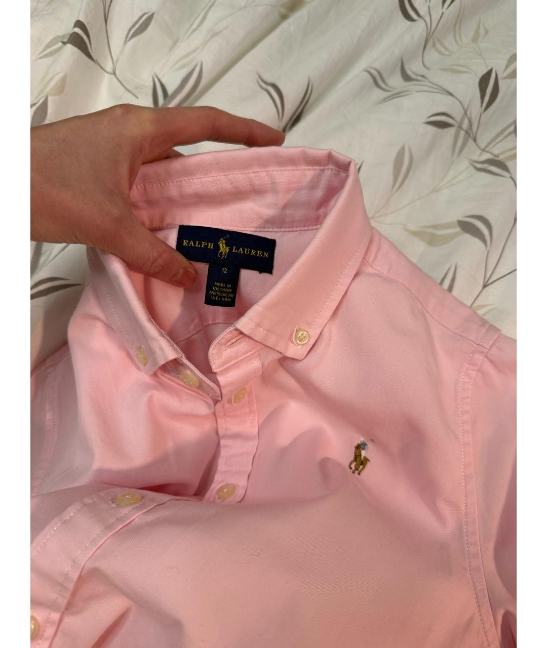 POLO RALPH LAUREN Розовая хлопковая рубашка/блузка, фото 7