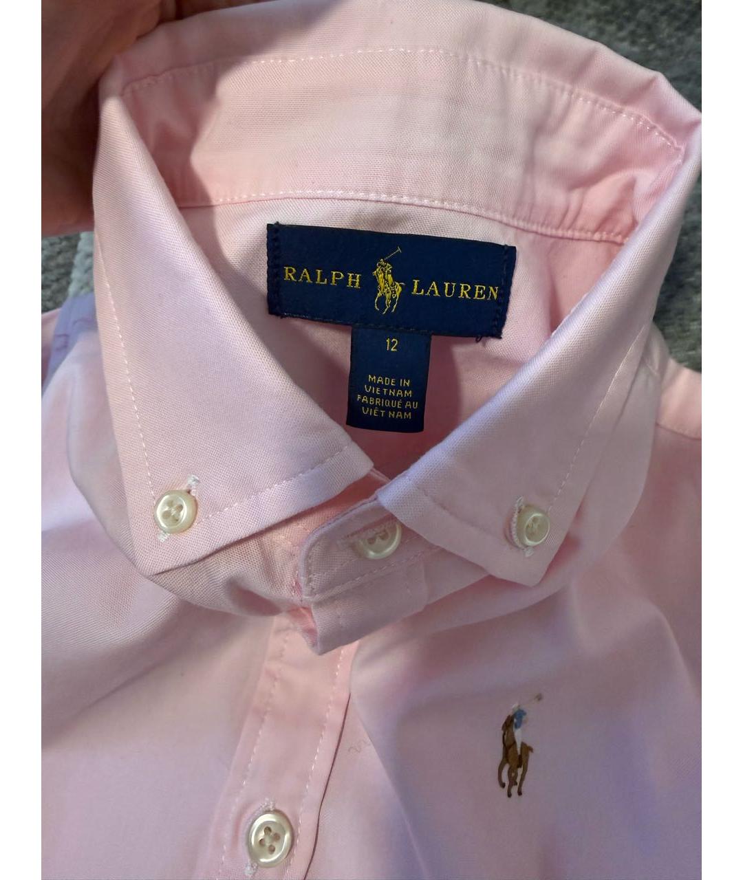 POLO RALPH LAUREN Розовая хлопковая рубашка/блузка, фото 3