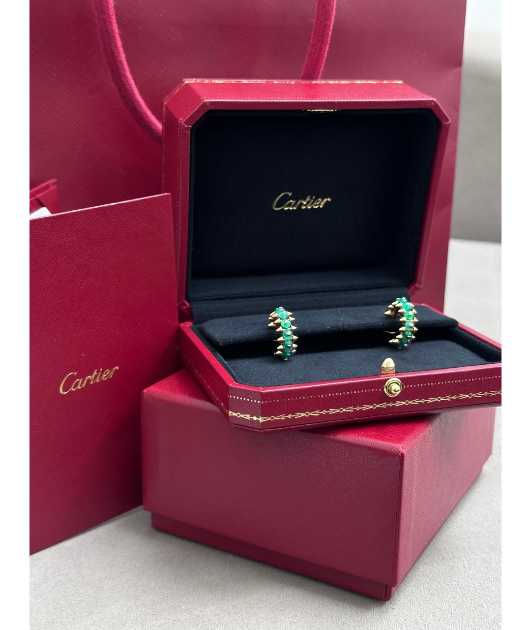 CARTIER Золотые серьги из розового золота, фото 3