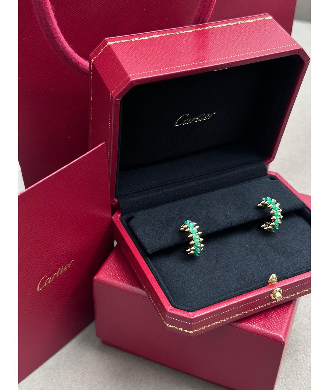 CARTIER Золотые серьги из розового золота, фото 2