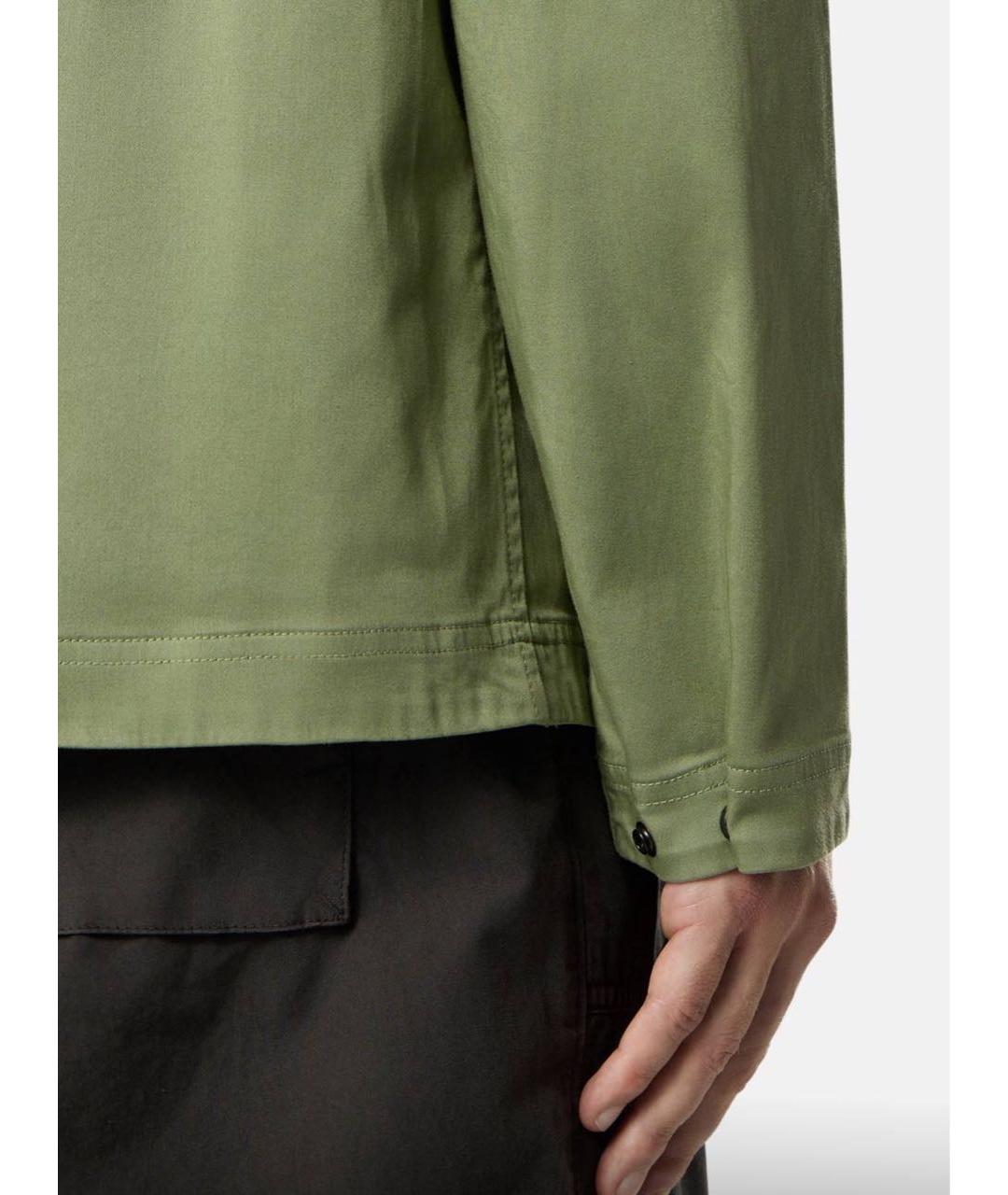 STONE ISLAND Салатовая хлопковая куртка, фото 3