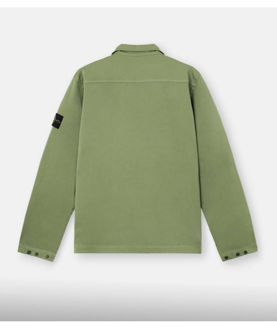 STONE ISLAND Салатовая хлопковая куртка, фото 2