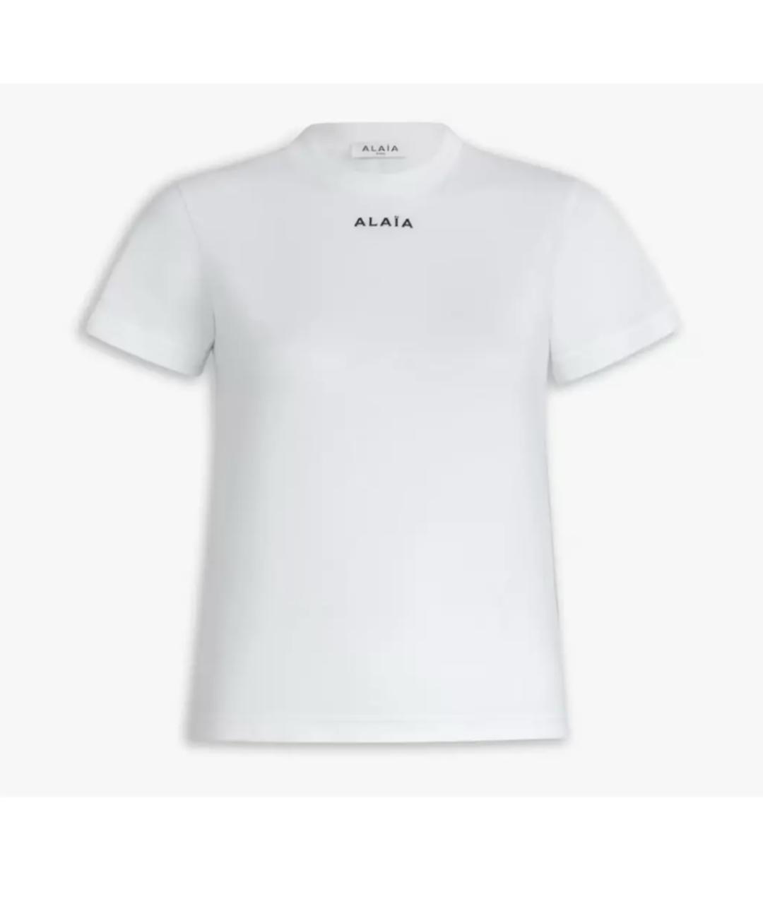 ALAIA Белая хлопковая футболка, фото 2