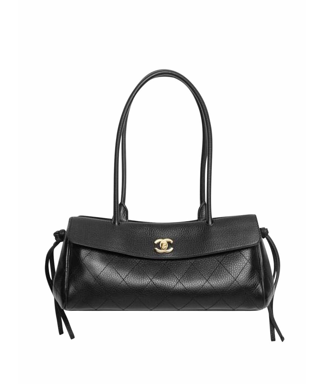 CHANEL Черная кожаная сумка через плечо, фото 1