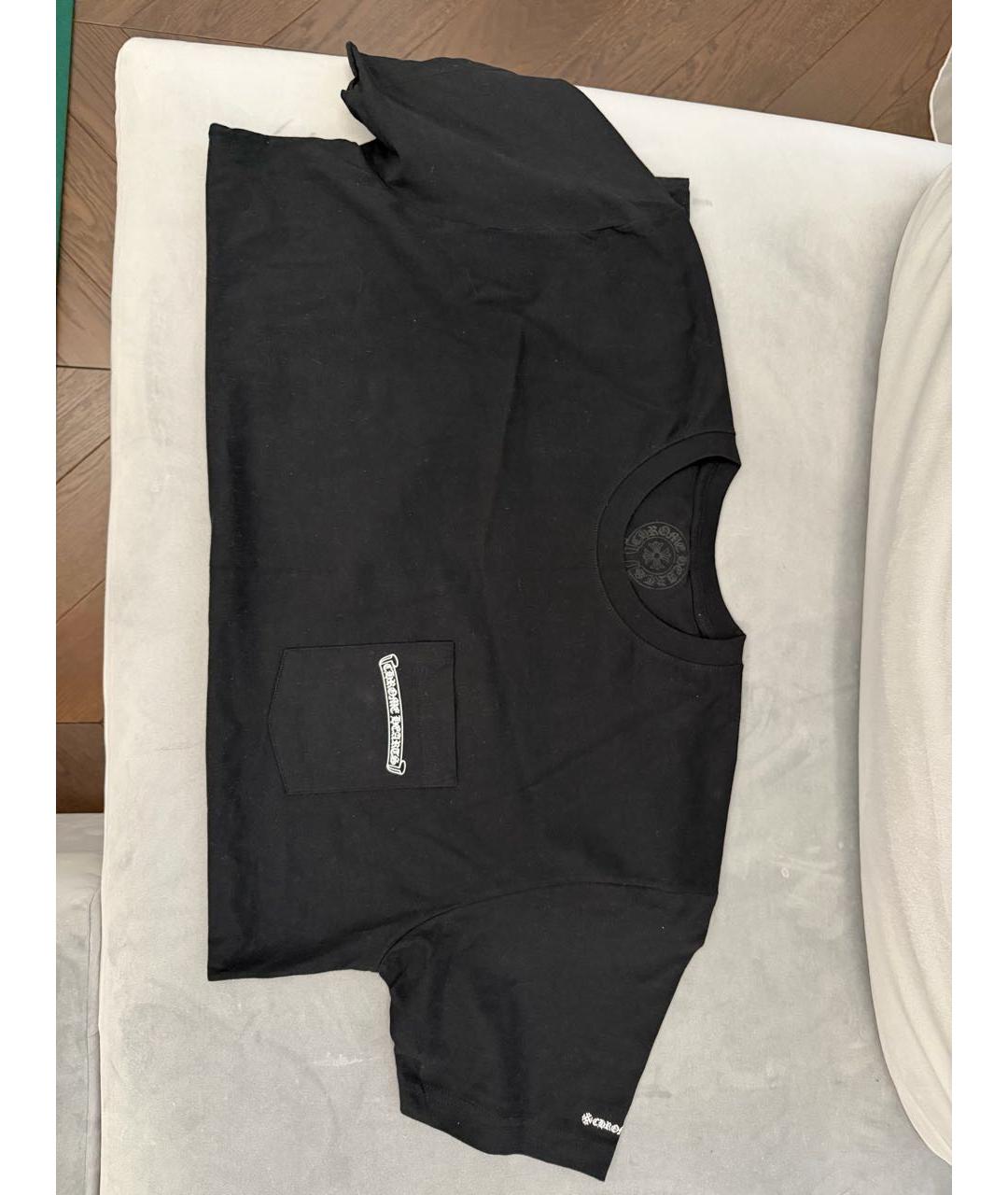 CHROME HEARTS Черная хлопковая футболка, фото 3