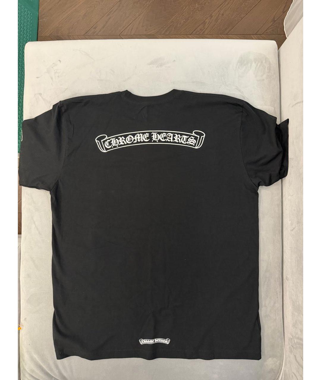 CHROME HEARTS Черная хлопковая футболка, фото 2