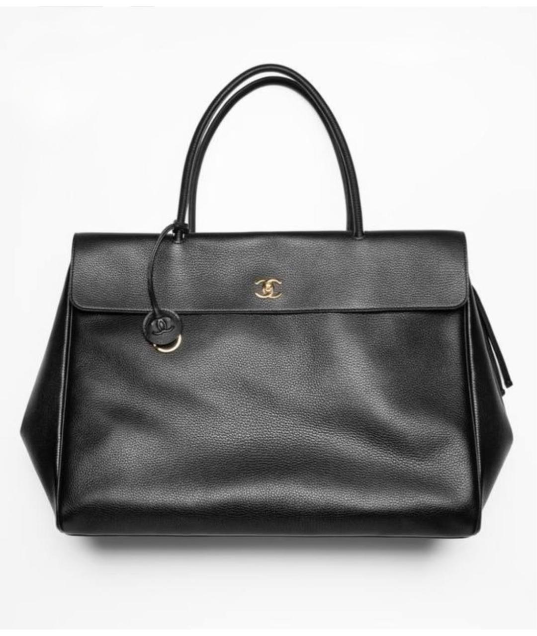 CHANEL Черная кожаная сумка через плечо, фото 2