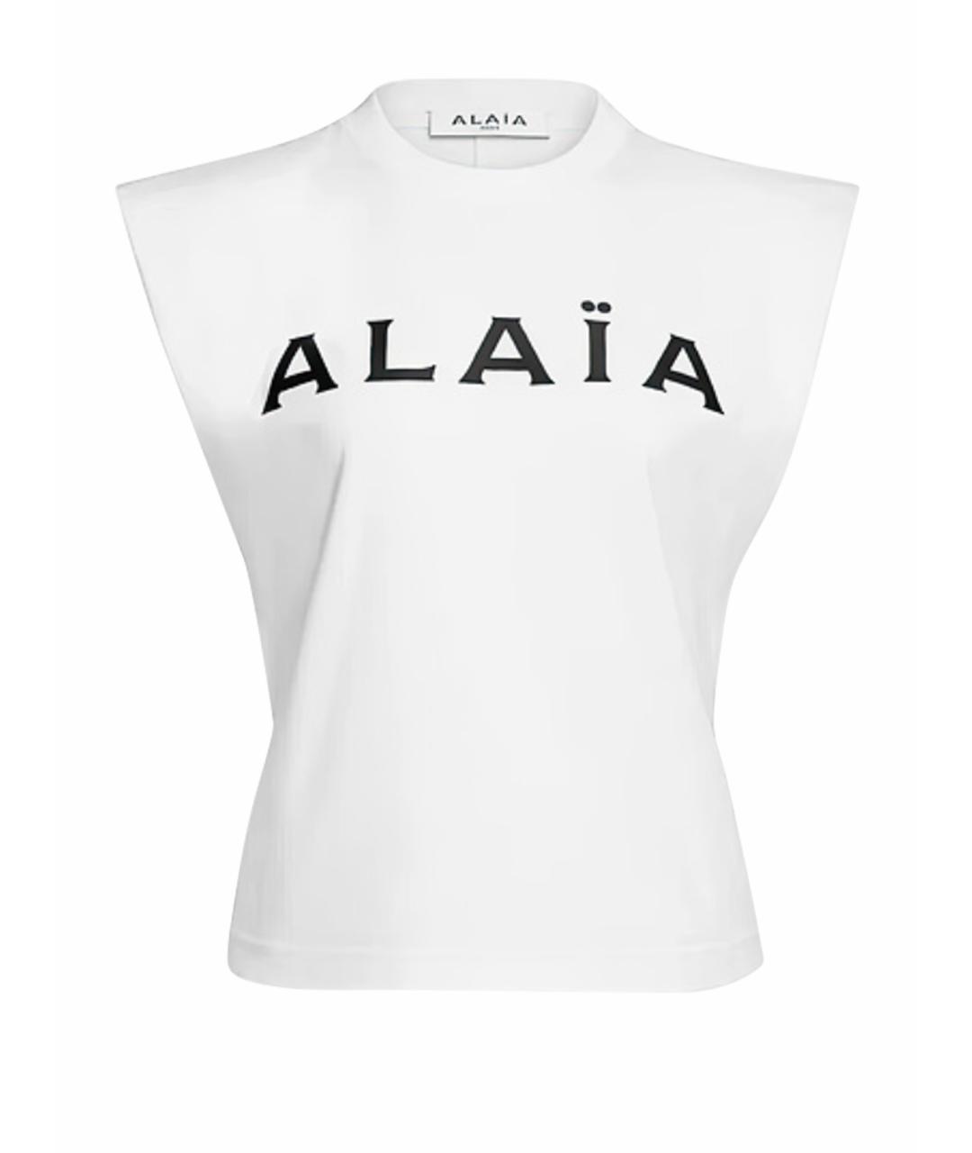 ALAIA Белая хлопковая майка, фото 2