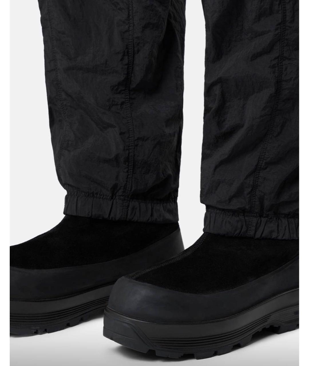 STONE ISLAND Черные полиамидовые повседневные брюки, фото 5