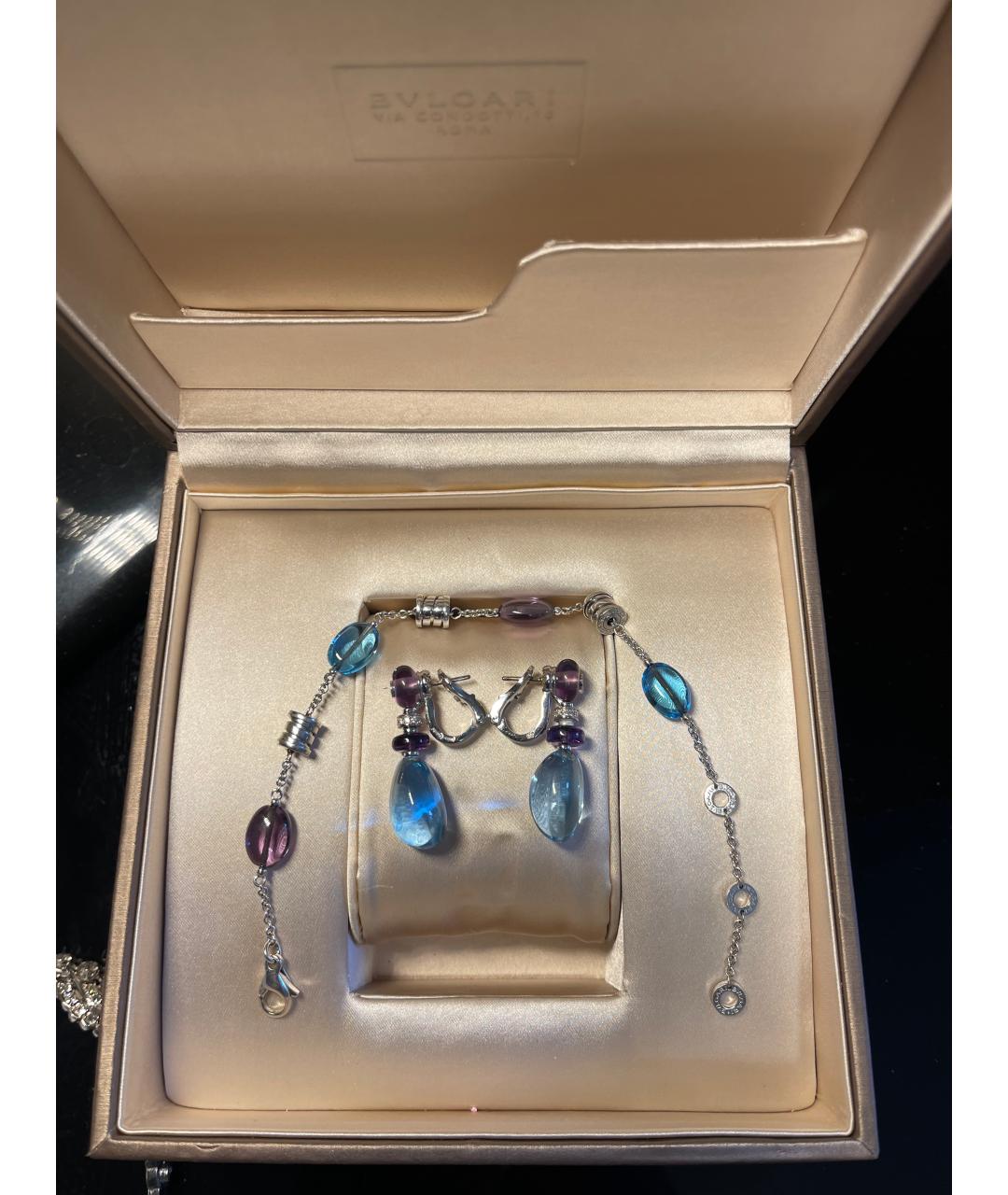 BVLGARI Белые серьги из белого золота, фото 2