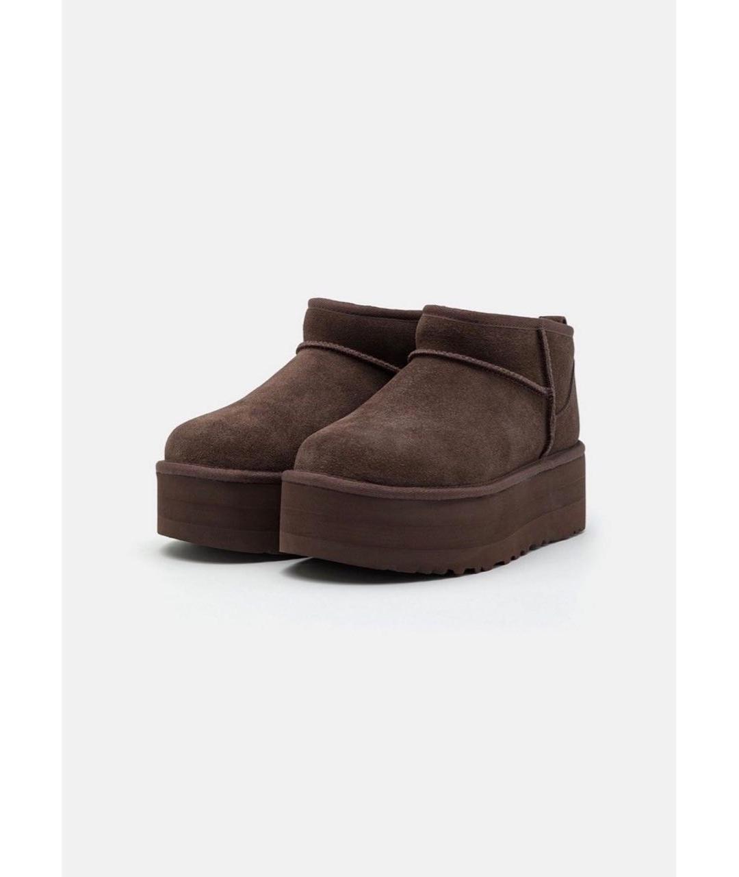 UGG AUSTRALIA Коричневые замшевые ботинки, фото 2