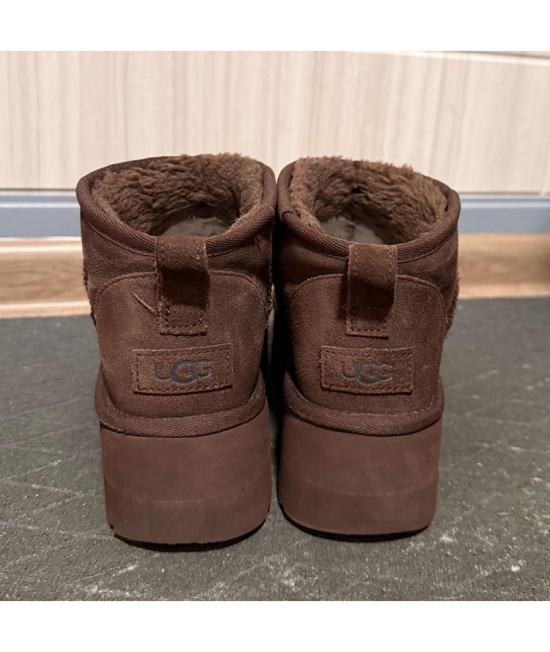 UGG AUSTRALIA Коричневые замшевые ботинки, фото 6