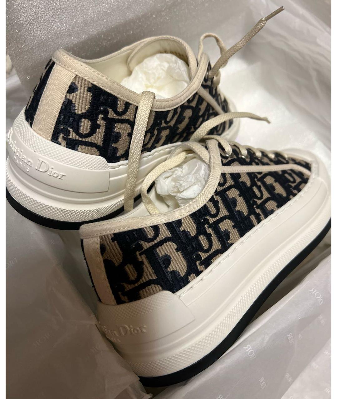 CHRISTIAN DIOR Бежевые кеды, фото 4