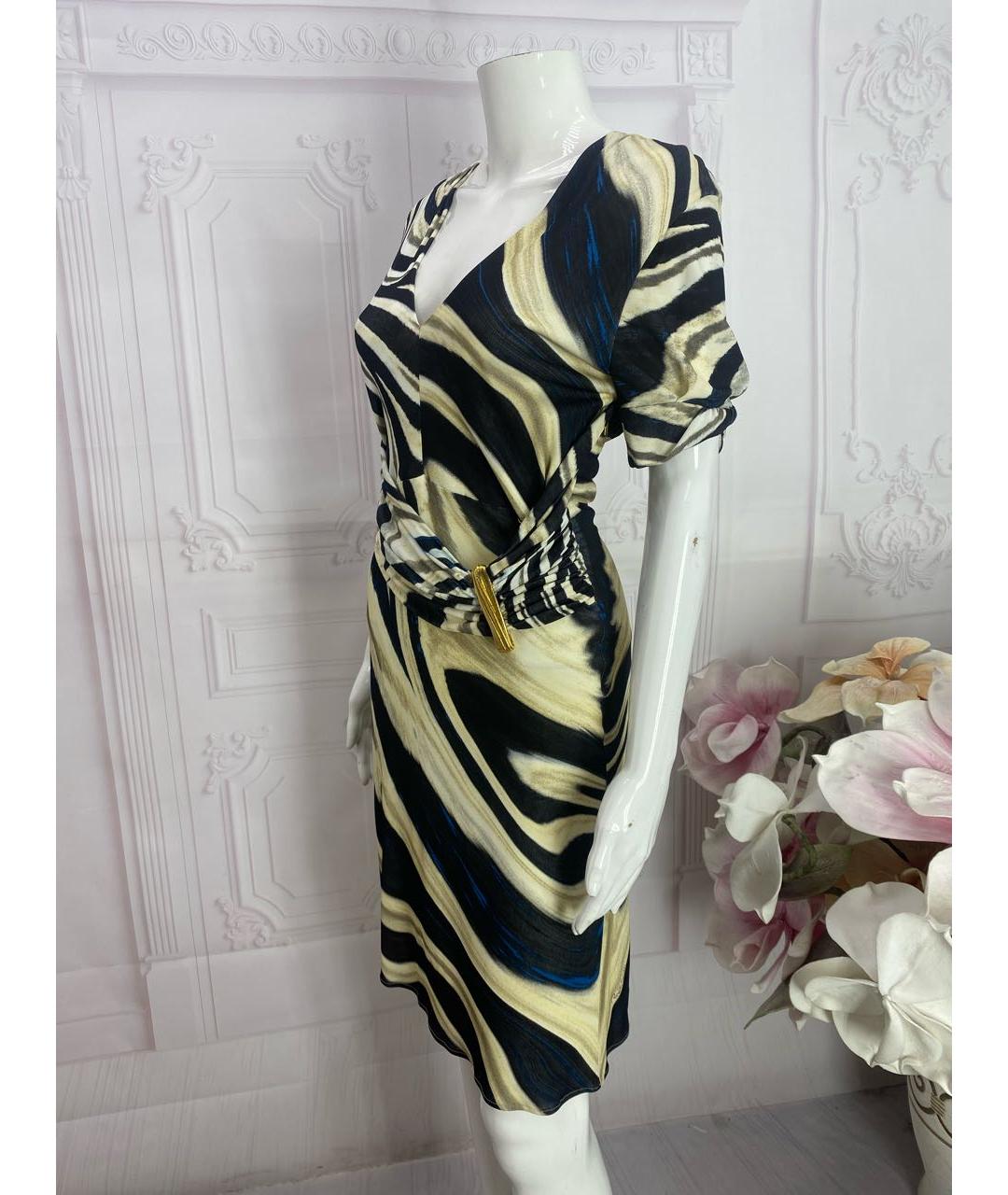 ROBERTO CAVALLI Мульти вискозное платье, фото 7