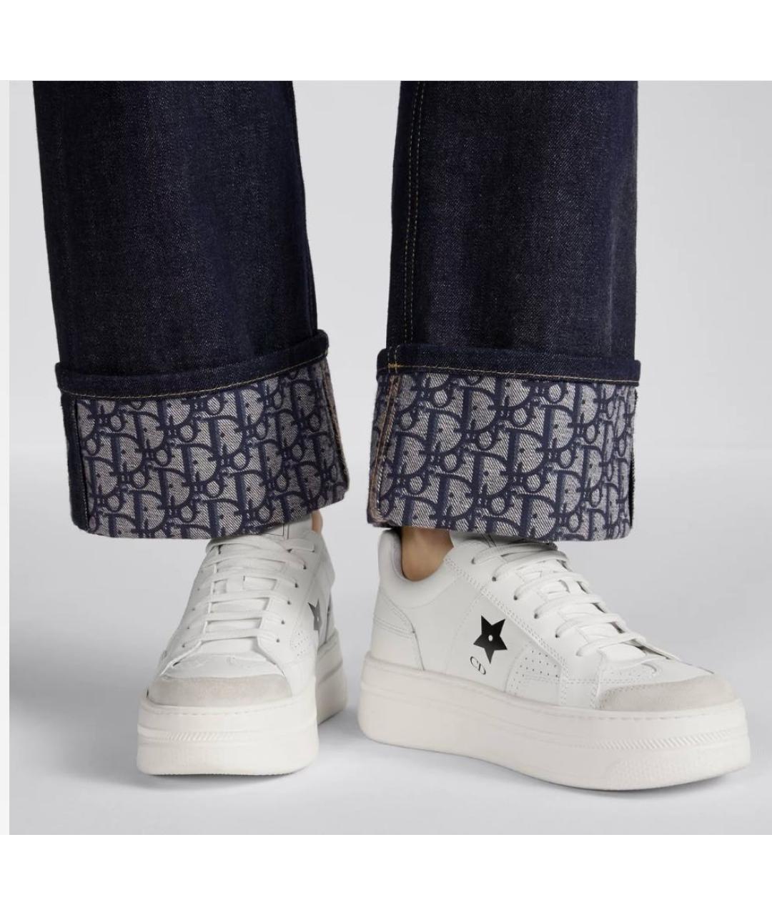 CHRISTIAN DIOR Белые кожаные кроссовки, фото 4