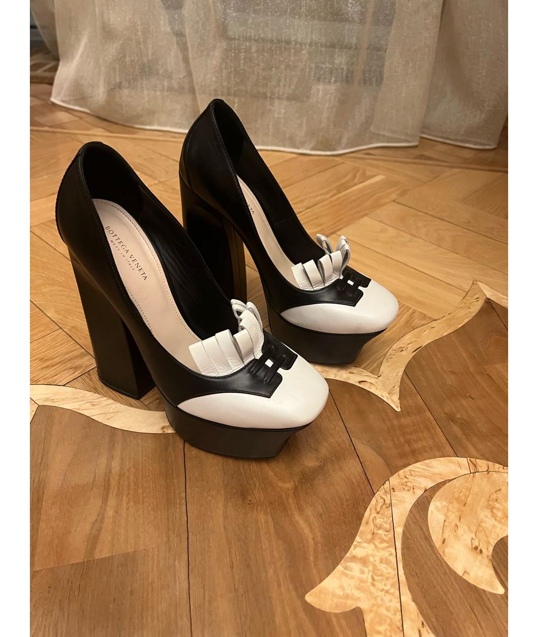 BOTTEGA VENETA Черные кожаные туфли, фото 3