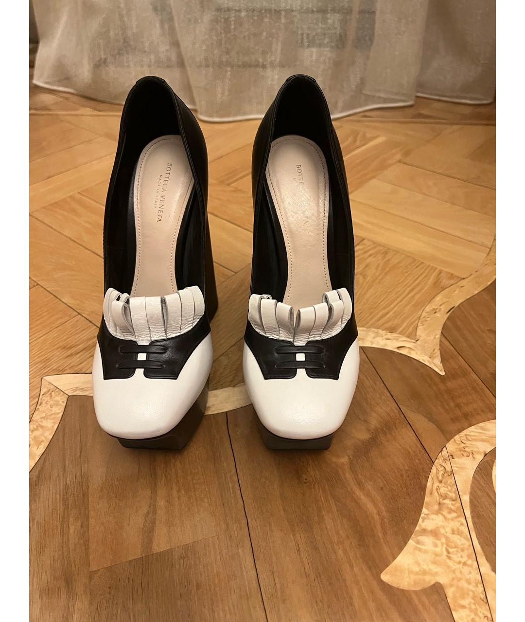 BOTTEGA VENETA Черные кожаные туфли, фото 2