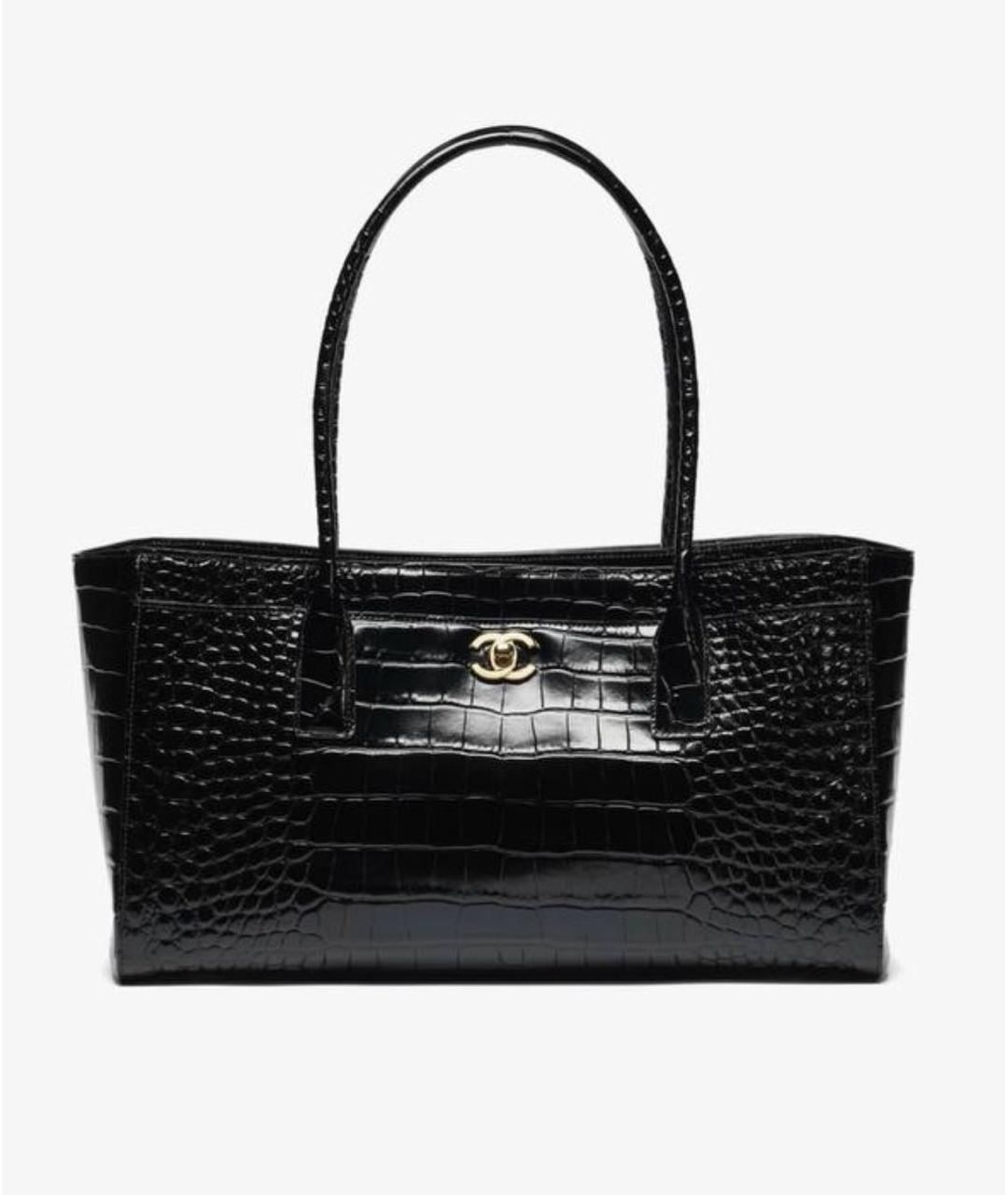 CHANEL Черная кожаная сумка через плечо, фото 3