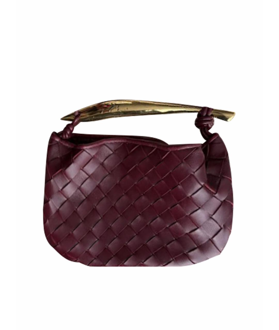 BOTTEGA VENETA Бордовая кожаная сумка тоут, фото 1