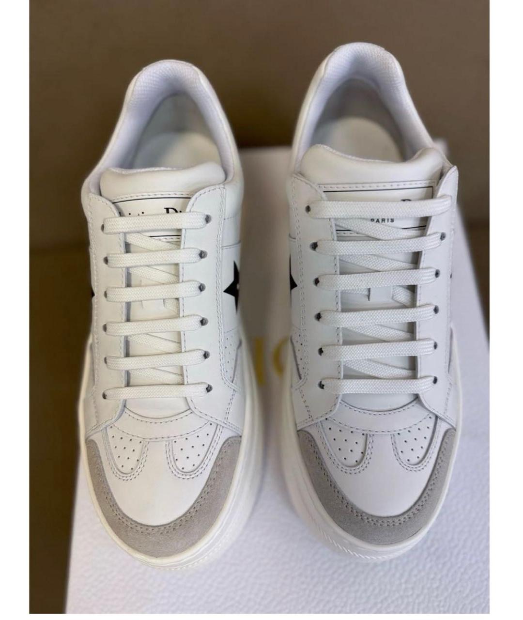 CHRISTIAN DIOR Белые кожаные кроссовки, фото 3