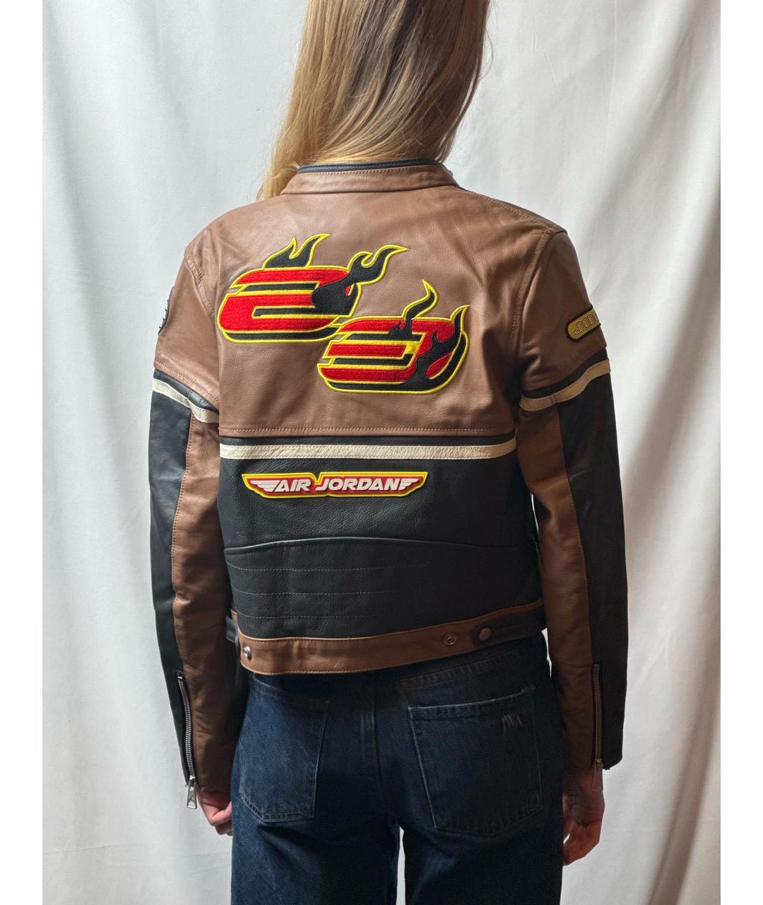 CACTUS JACK BY TRAVIS SCOTT Коричневая кожаная куртка, фото 3