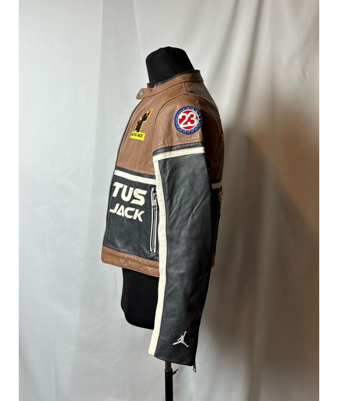 CACTUS JACK BY TRAVIS SCOTT Коричневая кожаная куртка, фото 6