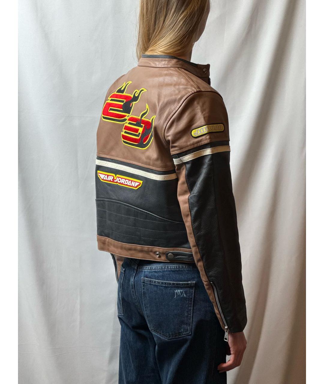 CACTUS JACK BY TRAVIS SCOTT Коричневая кожаная куртка, фото 4