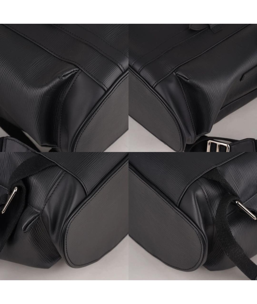 LOUIS VUITTON Черный кожаный рюкзак, фото 8