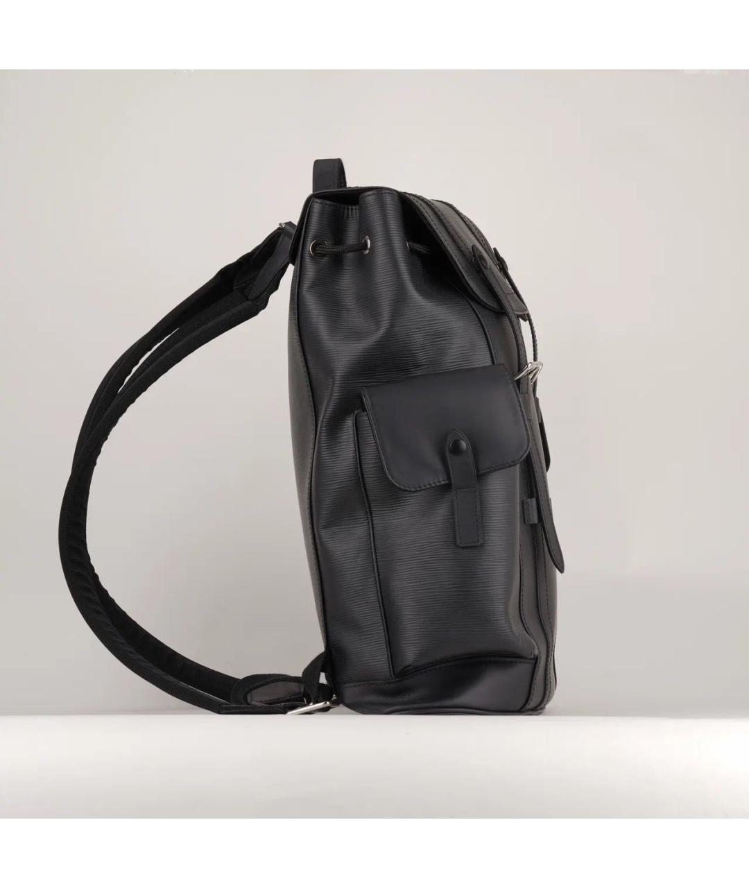 LOUIS VUITTON Черный кожаный рюкзак, фото 4