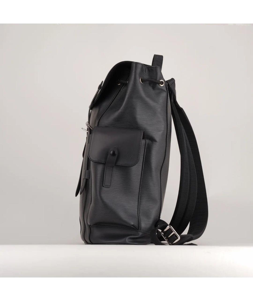 LOUIS VUITTON Черный кожаный рюкзак, фото 5