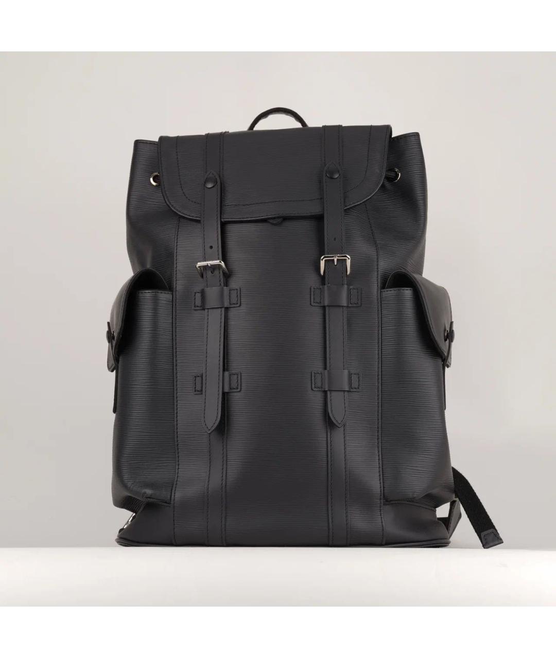 LOUIS VUITTON Черный кожаный рюкзак, фото 9