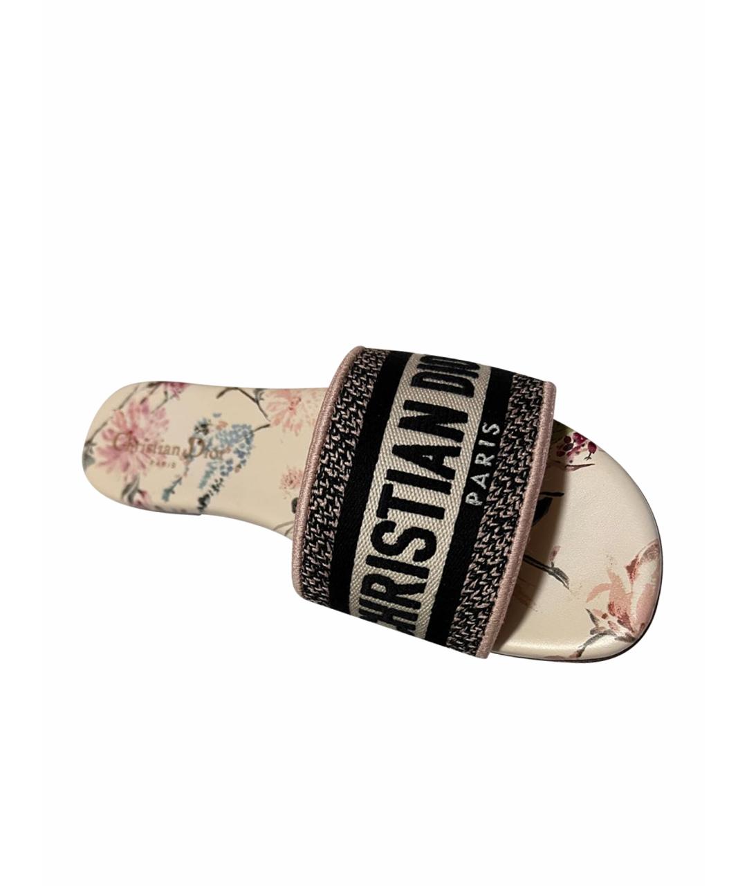 CHRISTIAN DIOR Текстильные шлепанцы, фото 1
