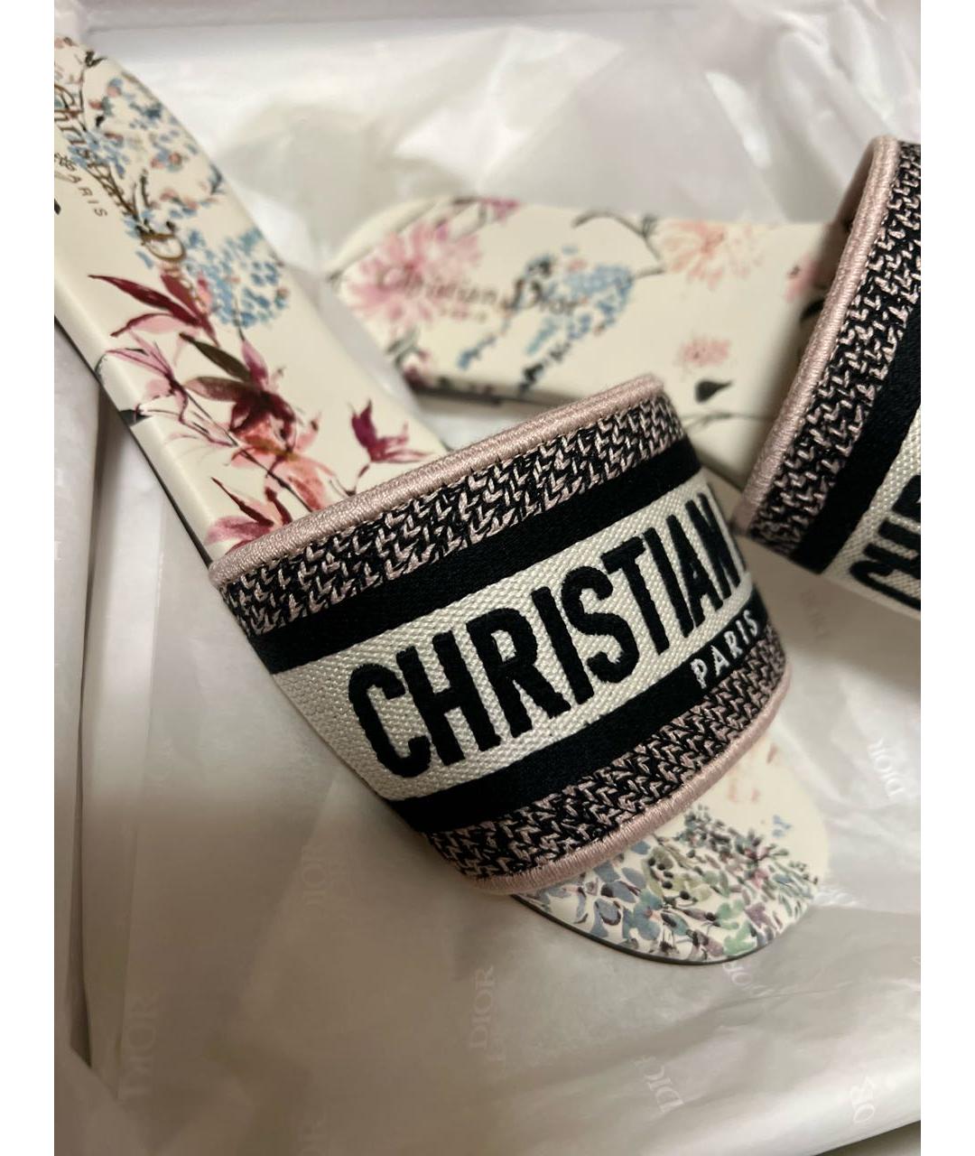 CHRISTIAN DIOR Текстильные шлепанцы, фото 2