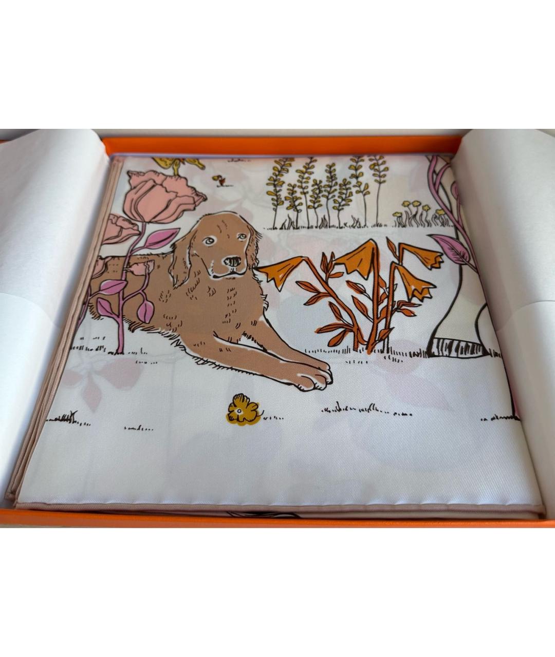 HERMES Мульти шелковый платок, фото 4