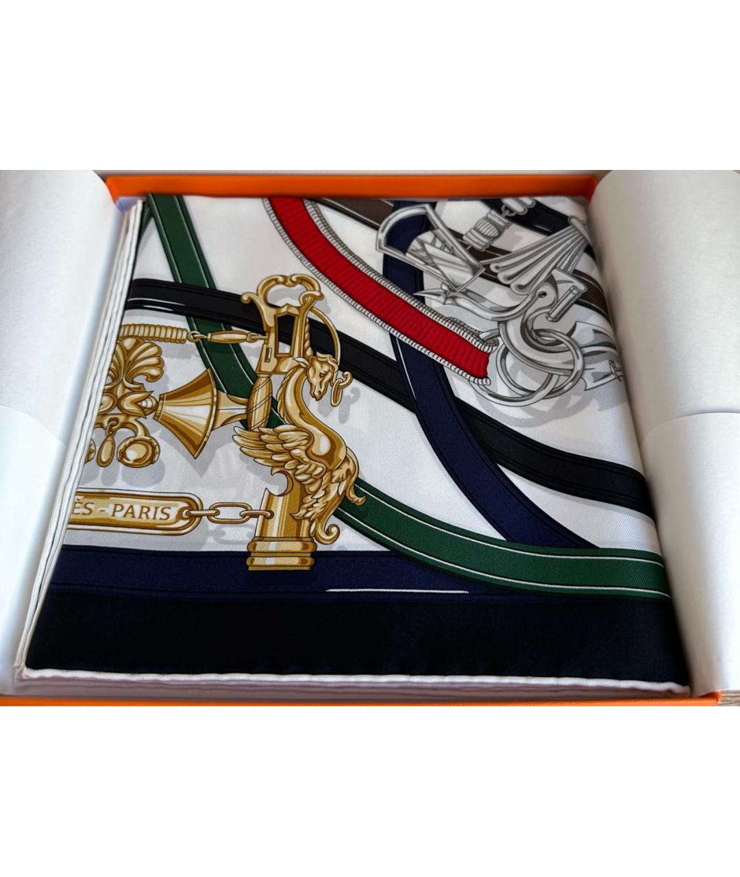 HERMES Мульти шелковый платок, фото 4