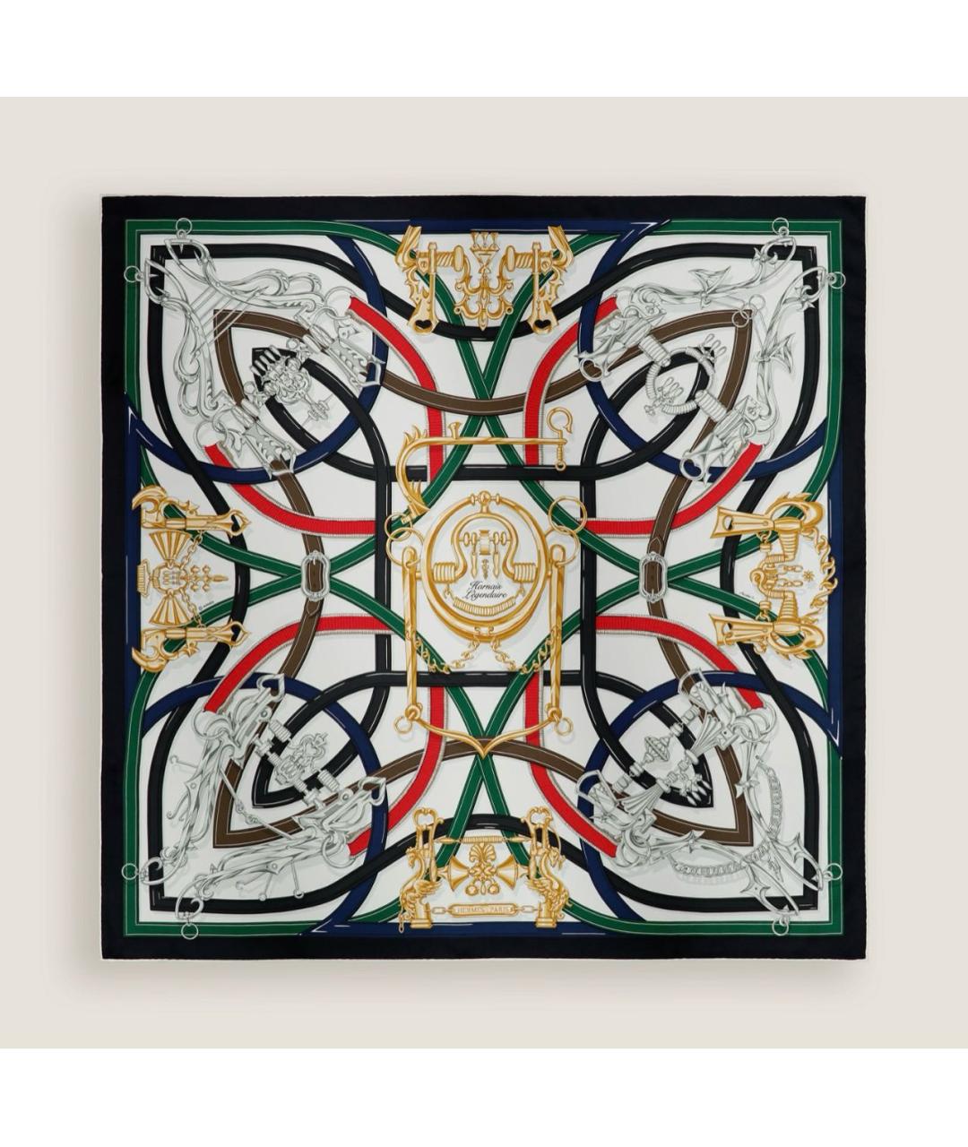 HERMES Мульти шелковый платок, фото 6