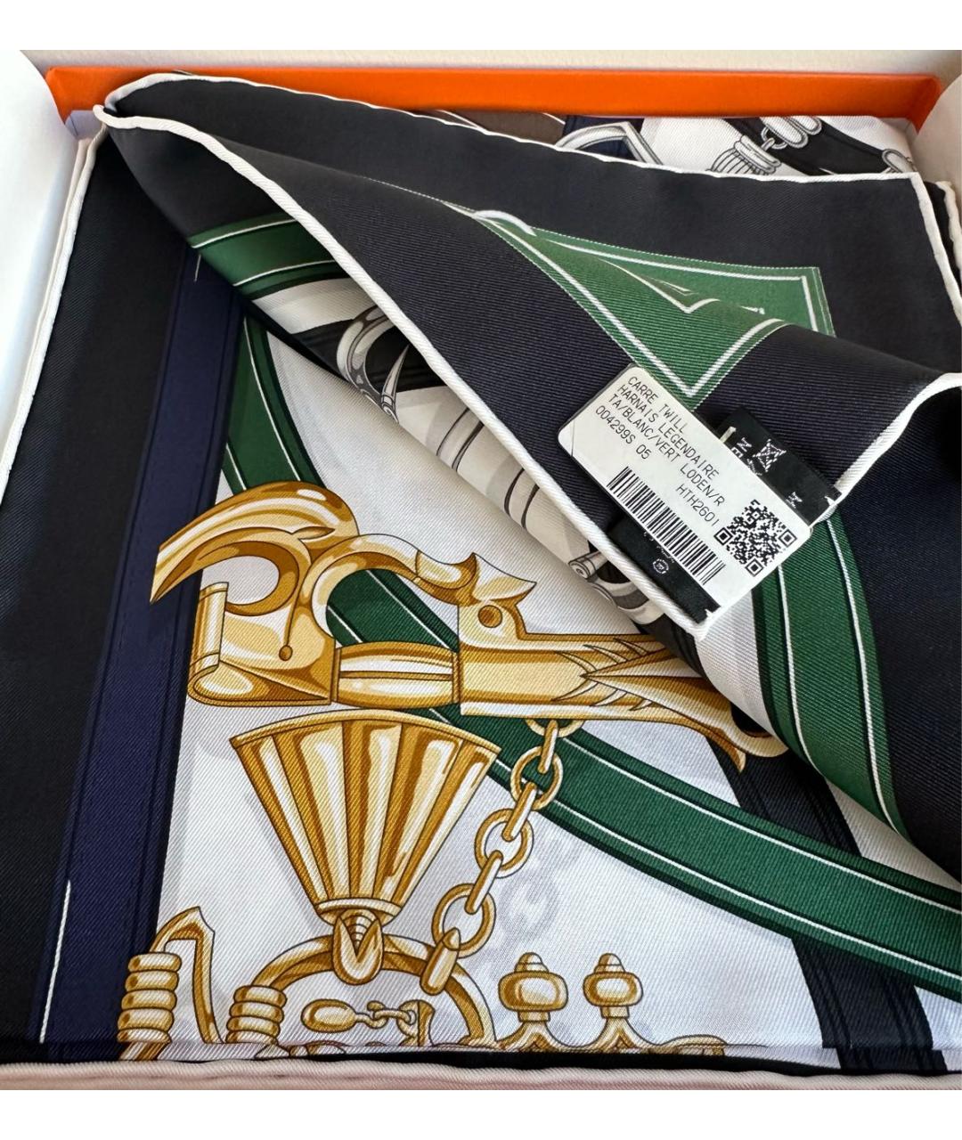 HERMES Мульти шелковый платок, фото 5